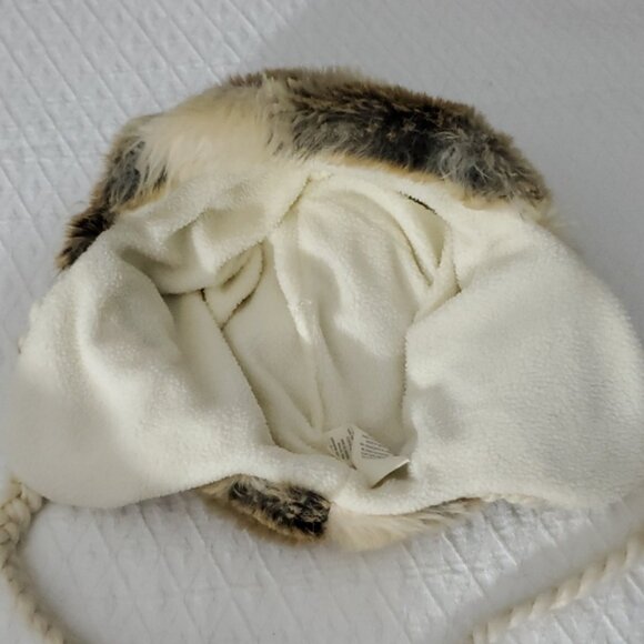 Vintage New Cozy Faux Fur Cream/ Brown Russian Hat - Picture 5 of 9